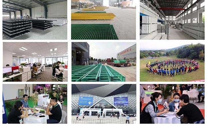WayTong Building Materials manufacturing facility — pultrusion lines, open-molding cells, and fabrication shop operating under one roof