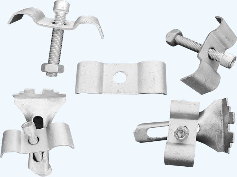 Carbon steel grating clamp with galvanised finish for securing WayTong Building Materials FRP grating panels to support beams