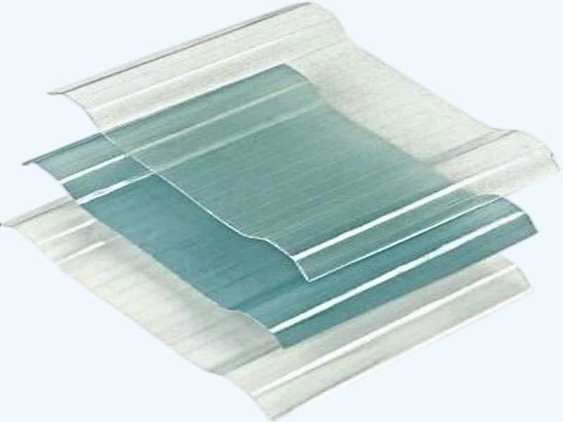 Corrugated FRP roofing sheet with UV‑stabilised surface manufactured by WayTong Building Materials