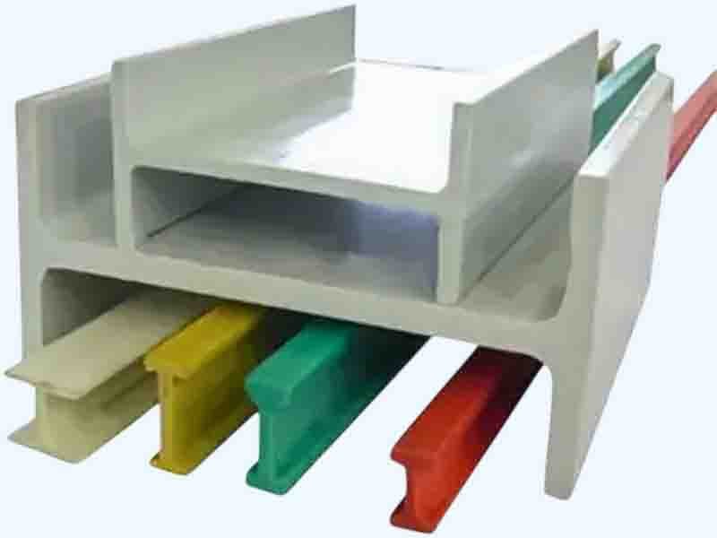 Pultruded FRP I‑beam profile with wide flange section manufactured by WayTong Building Materials